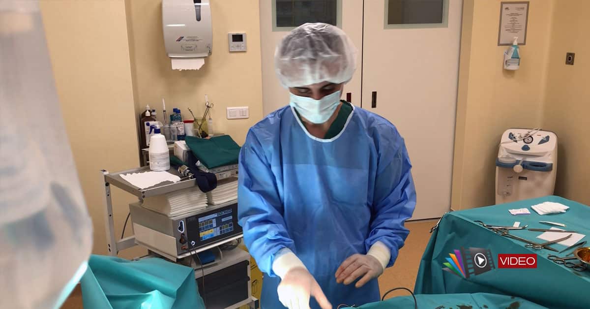 Histeroscopie cu rezecția polipilor endometriali și biopsie endometrială. Marsupializarea chistului bartholinian